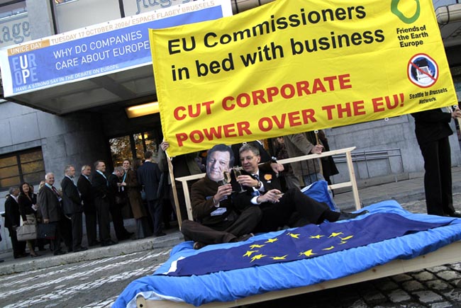 EU Commissioners in bed with business