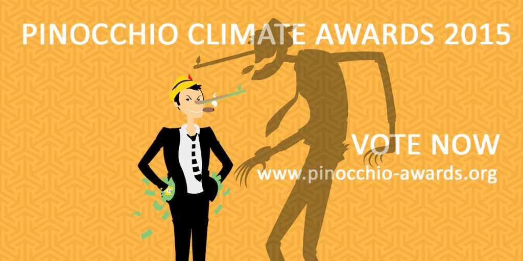 Pinocchio Climate Awards 2015: voting opens