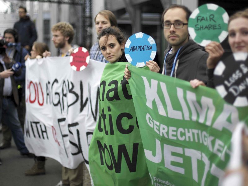 Young Friends of the Earth calling for rich countries to do their fair share at the climate talks in Paris (credit: Young Friends of the Earth Europe)