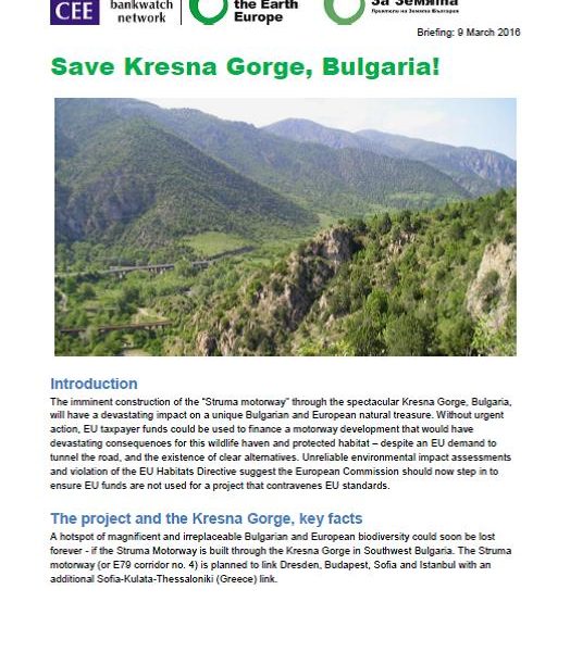 Briefing: Save Kresna Gorge