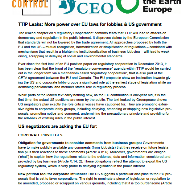 ttip_leaks_more_power_over_eu_laws_for_lobbies_us_government