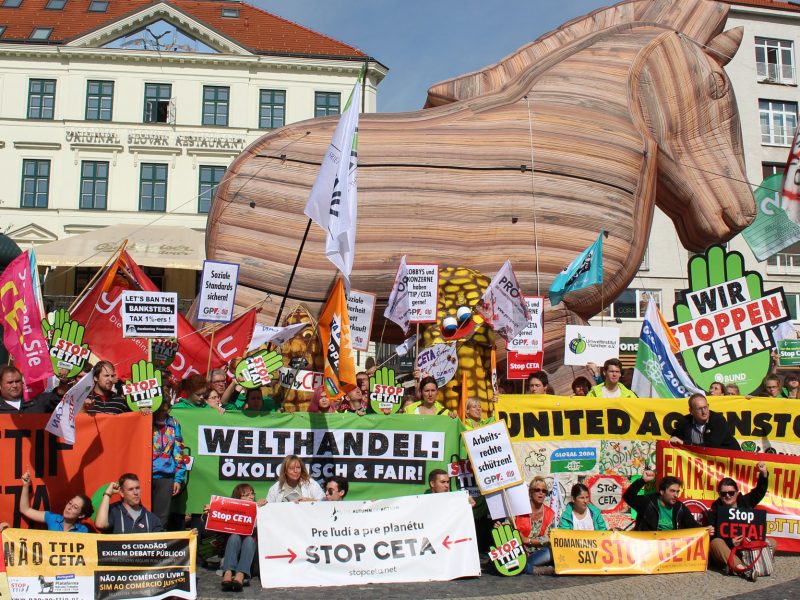 Anti-CETA/TTIP protest in Bratislava