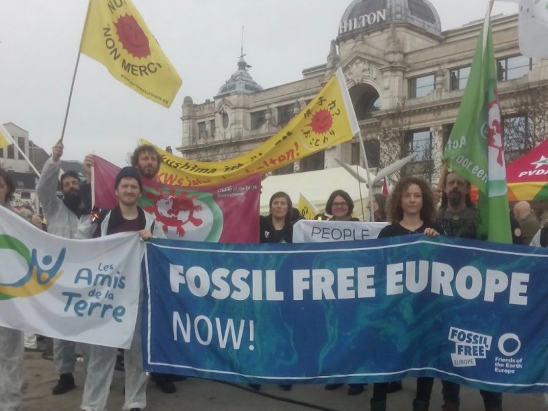 Marching in Antwerp against nuclear and for renewables
