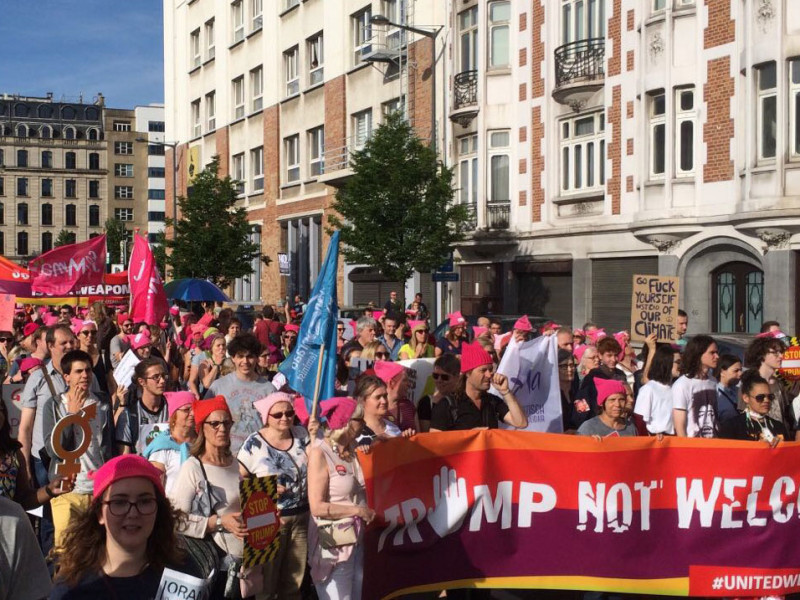 Trump not welcome march