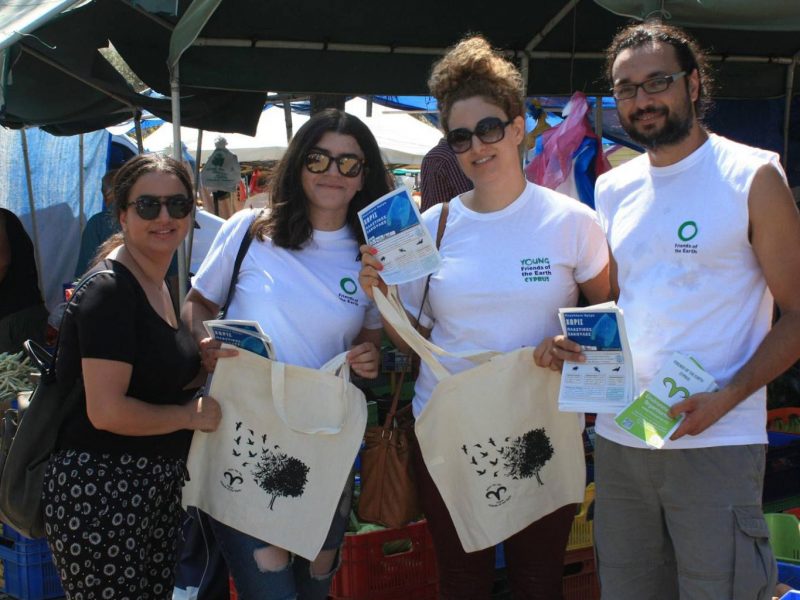 Cutting plastic bag use in Cyprus (c) FoE Cyprus