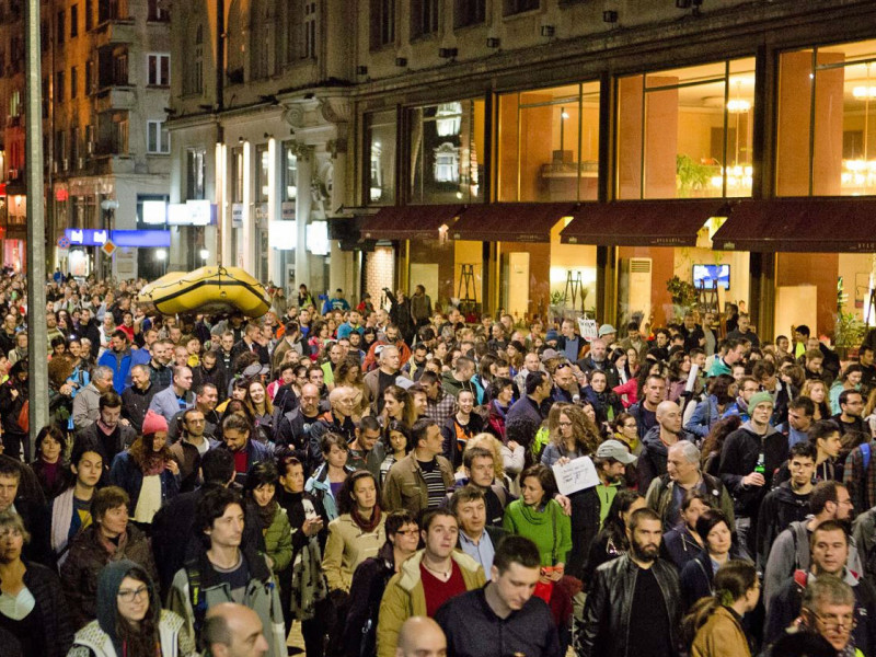 Protests in Sofia to save Pirin national park (c) WWF / Konstantin Velichkov