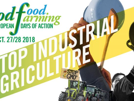 Stop industrial farming banner