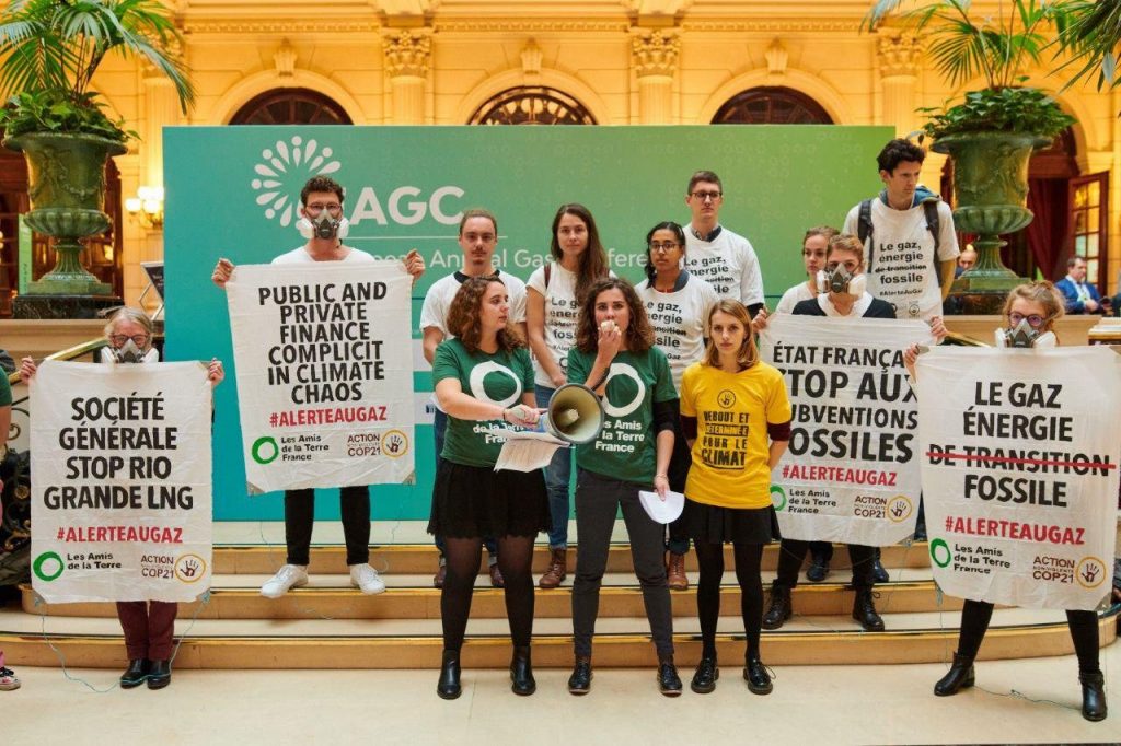 Climate activists disrupt gas industry conference