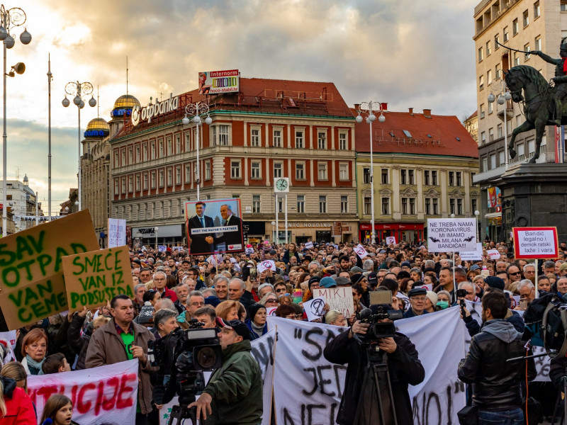 protest in Zagreb, February 2020 (C) Zelena Akcija