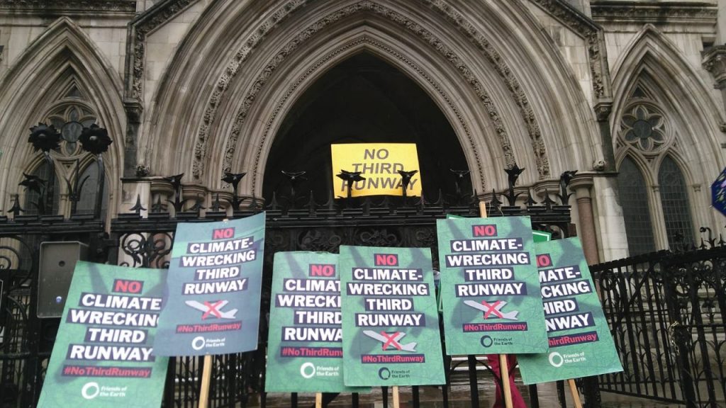 Heathrow third runway legal victory for climate
