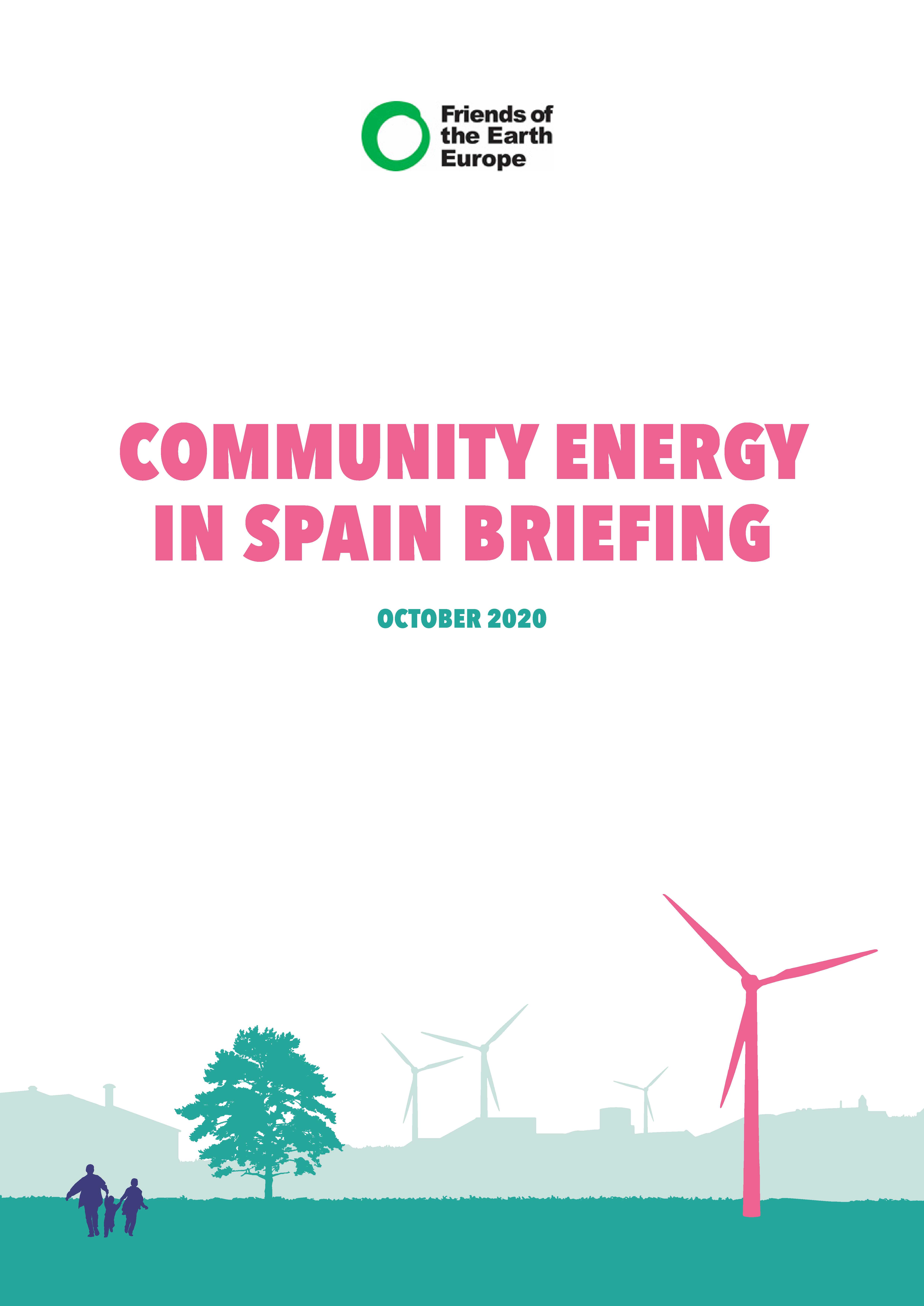 Community energy in Spain - front page of briefing