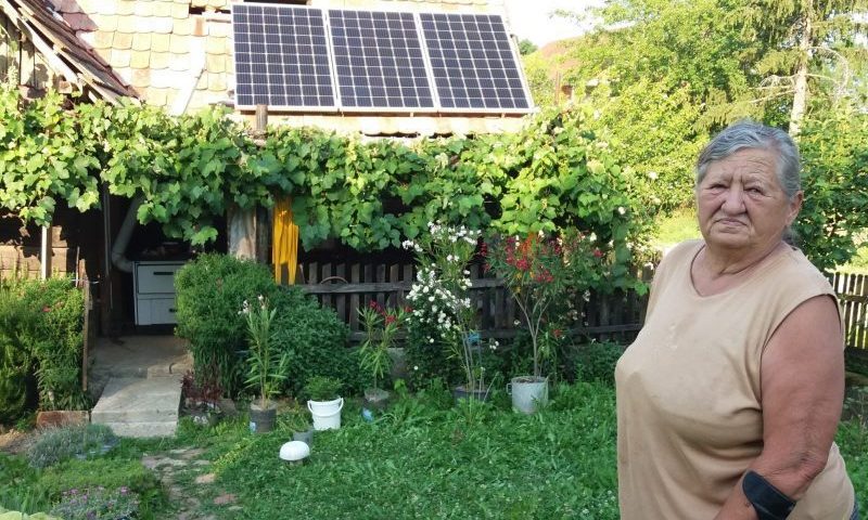 Solar panels on the house of Mara Stanić from the village of Čakale (Zelena akcija /FoE Croatia)
