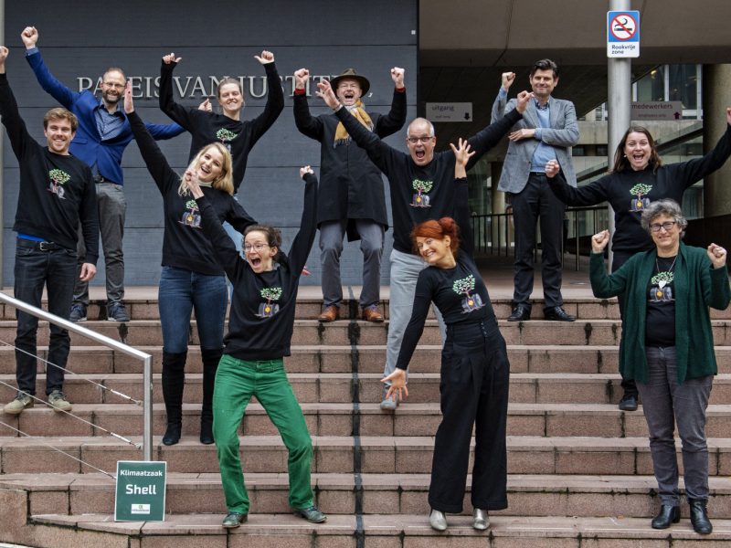 Celebrating the climate case win over Shell