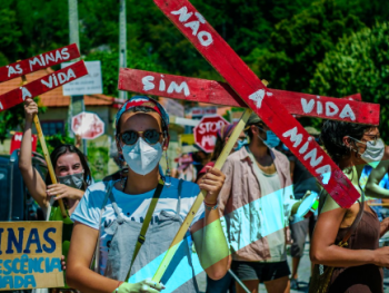 Local people protest the Barroso Lithium mine, Portugal