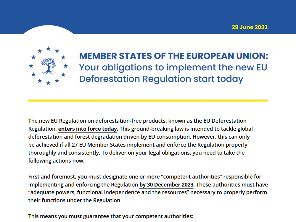 EU Legislation Will Make European Consumption Deforestation-Free