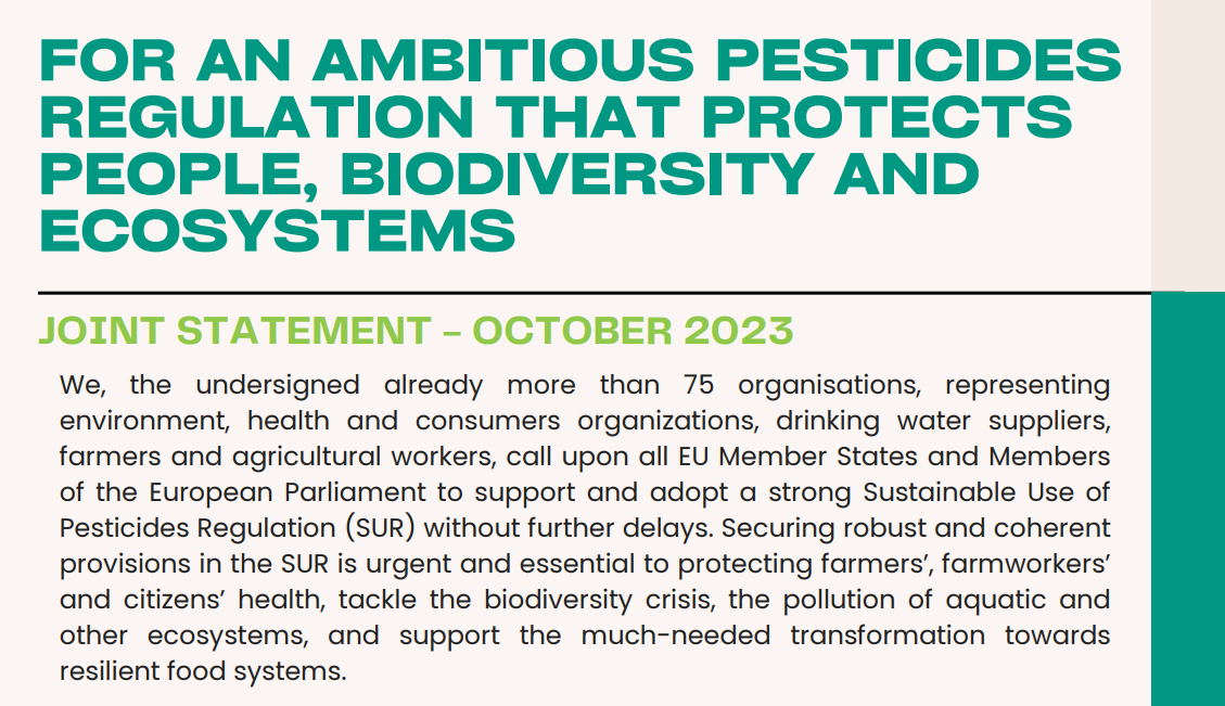 For an ambitious pesticides law that protects people & nature
