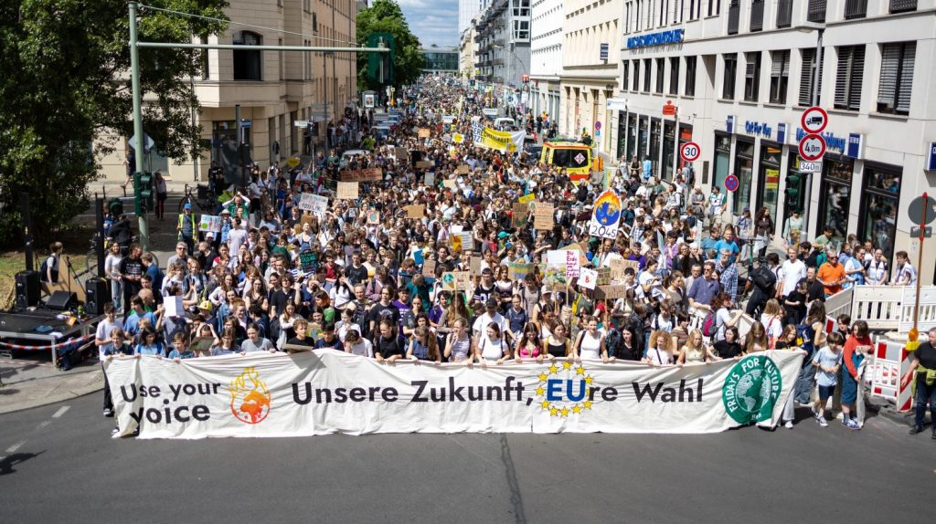 Climate protesters in Germany ahead of the EU Elections